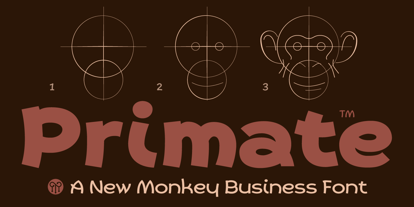 Пример шрифта Primate Light